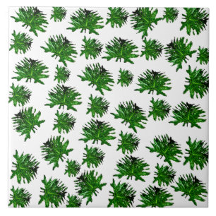 Grüne Dracaena Fern Blätter, große Tile Fliese