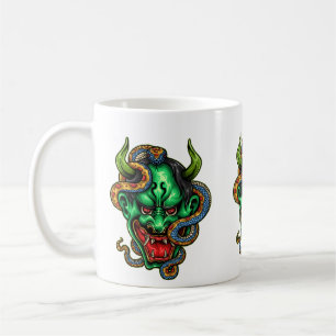 Grüne Drachen-Tätowierung Kaffeetasse