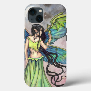 Grüne Drachenfee Fantasy Kunst Feen iPhone Hülle