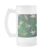 Grüne Drachenfliegen Mattierte Tasse