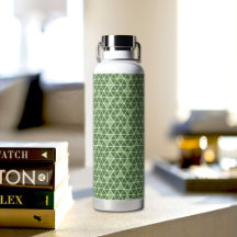 Grüne Dreiecke Muster Wasserflasche