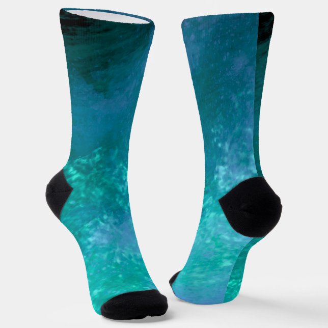 Grüne dunkle Sturmwolken Socken (Gewinkelt)