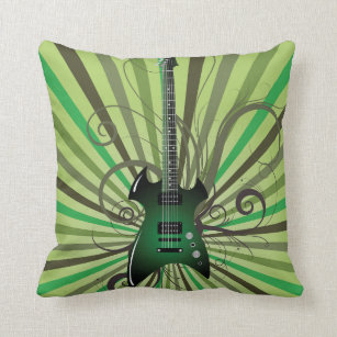 Grüne E-Gitarre Kissen