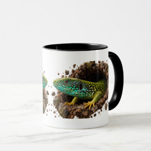 Grüne Eidechse Rocky Hideout Wildlife Tasse