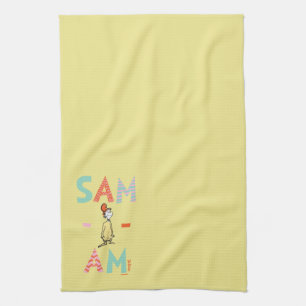 Grüne Eier mit Schinken   Sam-I-Am Geschirrtuch