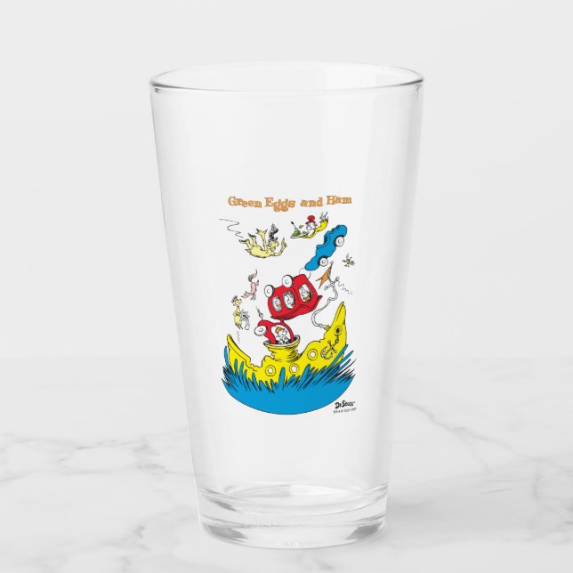 Grüne Eier und Schinken | Ich mag sie nirgendwo Glas (Vorderseite)
