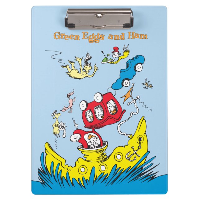 Grüne Eier und Schinken | Ich mag sie nirgendwo Klemmbrett (Vorderseite)