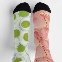 Grüne Eier und Schinken Neuheitssocken Socken