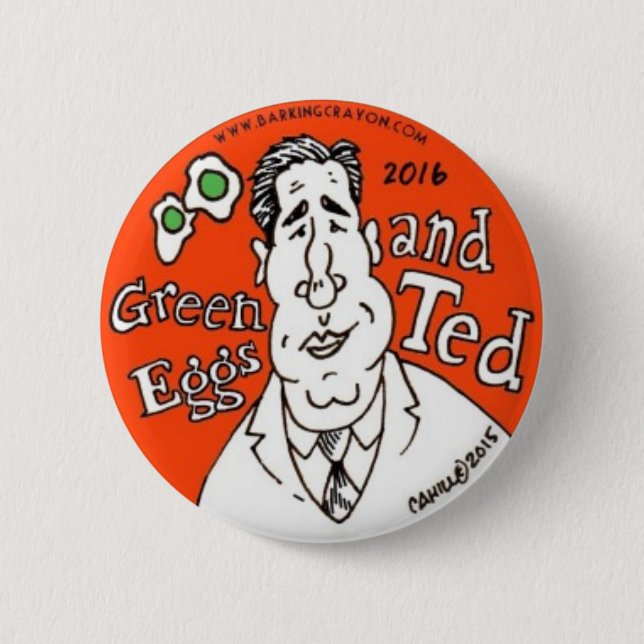 Grüne Eier und Ted Cruz für Präsidenten Button (Vorderseite)