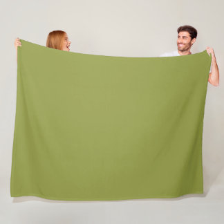 Grüne Einheitsfarbe Avocado Salbei #939c43 Fleecedecke
