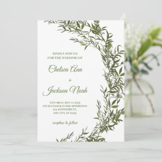 Grüne Einladung zur Hochzeit, Einladung zur Hochze