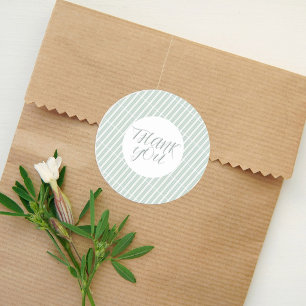 Grüne einzigartige Streifen Runder Aufkleber