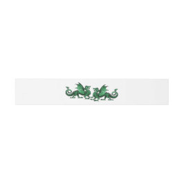 Grüne Elegante Drachen Hochzeiten Bündner Bands Einladungsbanderole