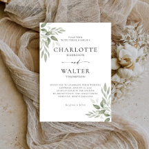 Grüne elegante Hochzeitseinladungen