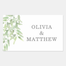Grüne Eleganter Olivenzweig. Botanische Hochzeit
