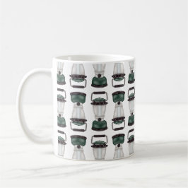 Grüne elektrische Laternen Kaffeemaschine Tasse