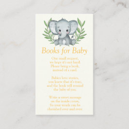 Grüne Elephant Baby Duschbücher für Baby Begleitkarte