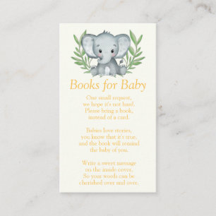 Grüne Elephant Baby Duschbücher für Baby Begleitkarte