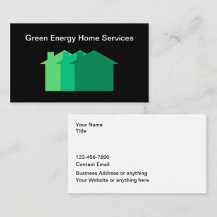 Grüne Energie-Hausleistungen Visitenkarte