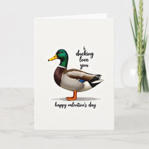 Grüne Enten-Pun-Liebeskarte Karte