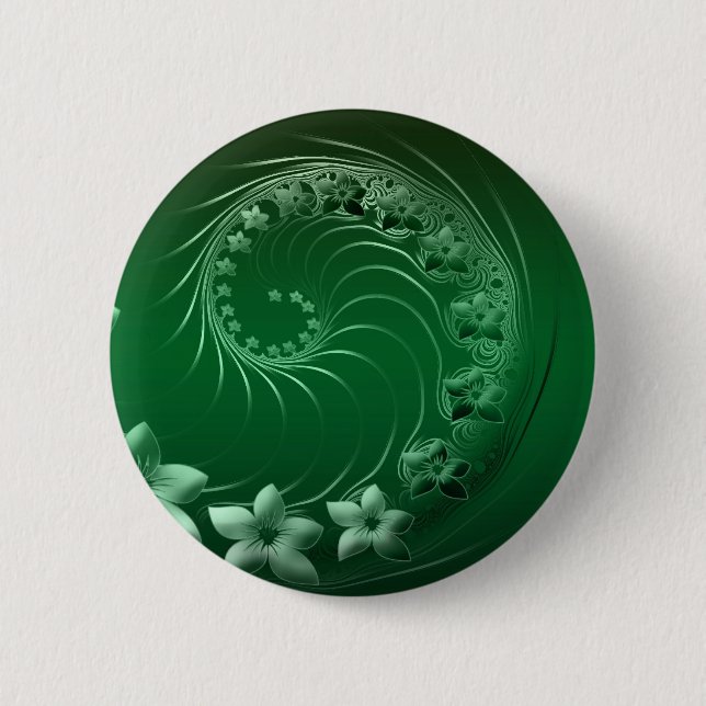 Grüne Entwurfs-Party-Schicksals-Feier Button (Vorderseite)