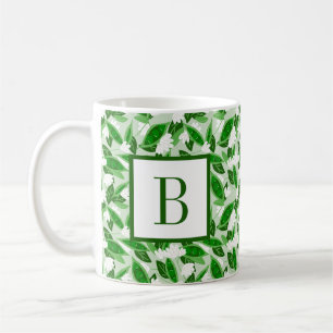 Grüne Erbse Pod Weiße Blume Blossom Garten Kaffeetasse