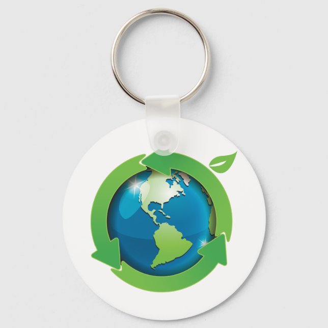 Grüne Erde Schlüsselanhänger (Vorderseite)