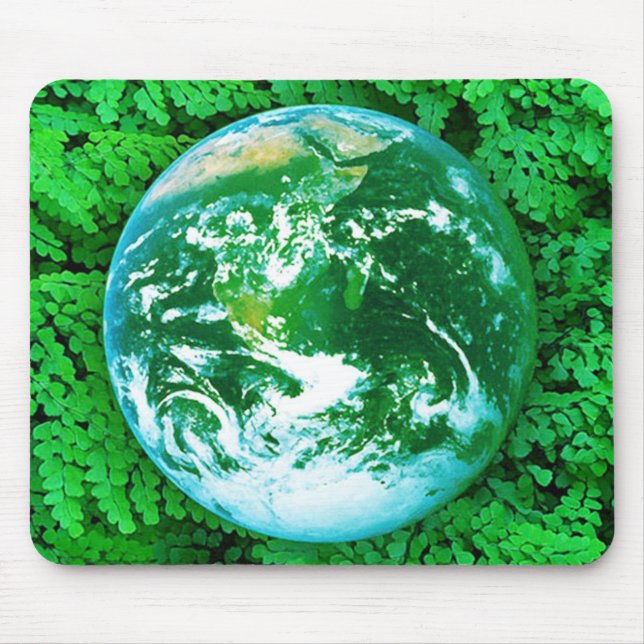 Grüne Erde - Umweltbewusstsein Mousepad (Vorne)