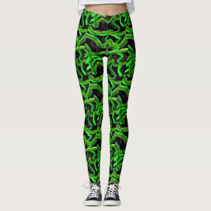 Grüne Erdenfarben gemischt Beigeschmack von Wein u Leggings