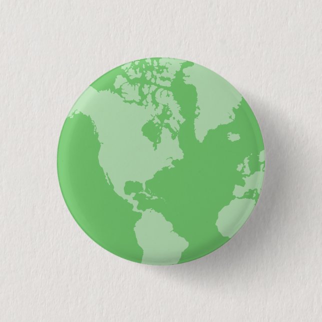 Grüne Erdknopf Button (Vorderseite)