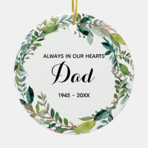 Grüne Erinnerung an Vater Weihnachtsgeschenke Keramik Ornament