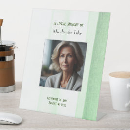 Grüne Erinnerung: Elegante Beerdigung Sockelschild