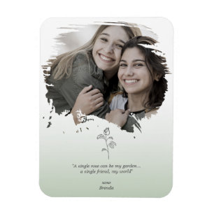 Grüne Erinnerungen Freundschaft Selfie Brushstroke Magnet
