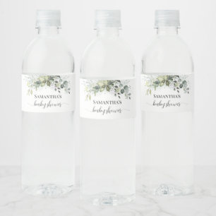Grüne Eucalyptus Baby Dusche Wasser Flasche Etiket
