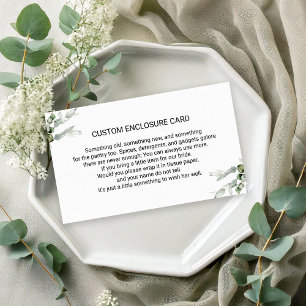 Grüne Eucalyptus Custom Begleitkarte