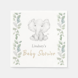 Grüne Eucalyptus Kleine Elephant Babydusche Serviette
