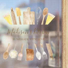 Grüne Eukalyptus-Blätter Tor Fensteraufkleber