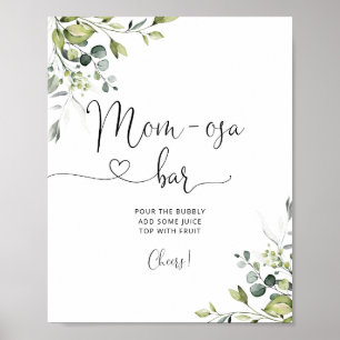 Grüne Eukalyptus Mama-osa Bar Poster