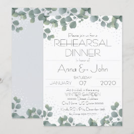 Grüne Eukalyptus Moderne Vegetation Elegantes Ambi Einladung