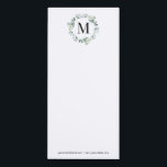 Grüne Eukalyptus Verlasse Grüne Botanische Hochzei Magnetischer Notizblock<br><div class="desc">Dies ist ein grüner Eukalyptus Blätter Grüne Botanische Monogramm Magnetische Notepad!</div>