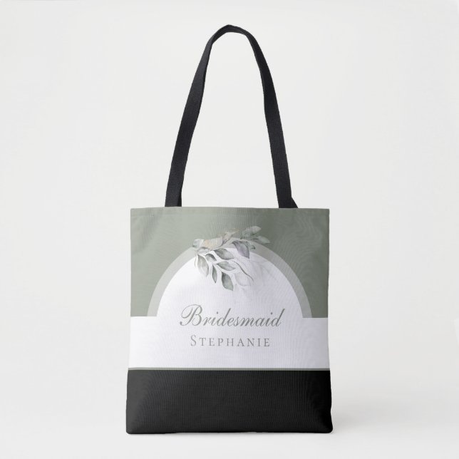 Grüne Eukalyptus Wedding Tote Bag Tasche (Vorderseite)