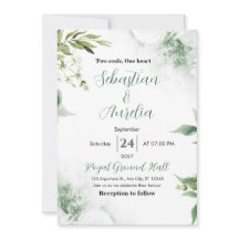 Grüne Eukalyptusblätter Geometrische Hochzeit 