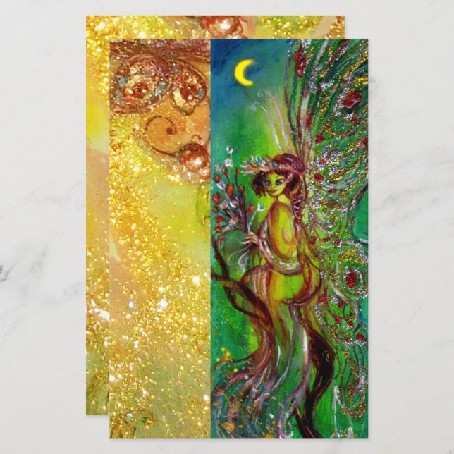 GRÜNE FAIRE IN MOONLIGHT Fantasy (Vorne/Hinten)