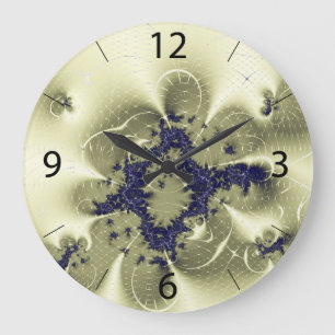 Grüne Fantasie Große Wanduhr