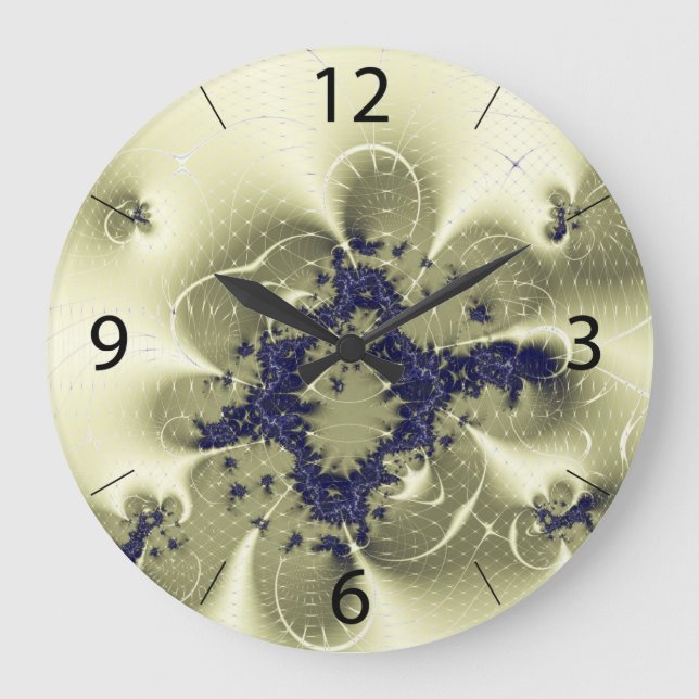 Grüne Fantasie Große Wanduhr (Vorderseite)