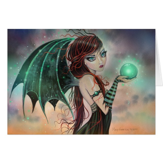 Grüne Fantasie Vampire Gotische Märchenkunst (Vorderseite (Horizontal))