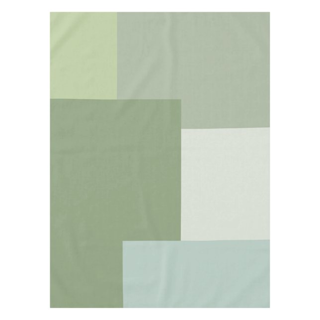Grüne Farbblöcke für Minimalistische geometrische  Tischdecke (Vorderseite)