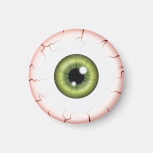Grüne Farbe Augapfel Halloween Blutunterlaufener A Magnet