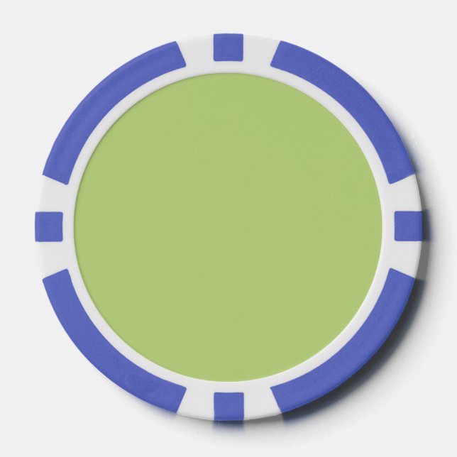 Grüne Farbe der Pastel-Frühlingsfarbe angepasst Pokerchips (Vorderseite)