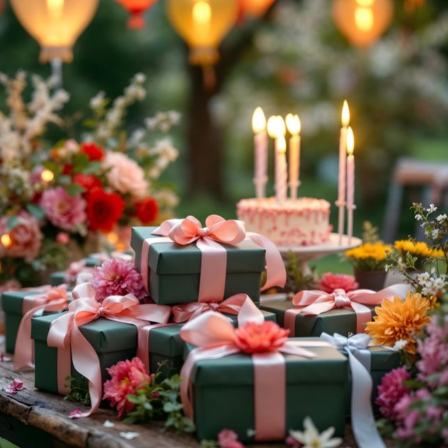 Grüne Farbe des Festes #325513 Geschenkpapier (Happy Festive Green Color #325513 Wrapping Paper. AI Gen. Color may vary slightly from product. )